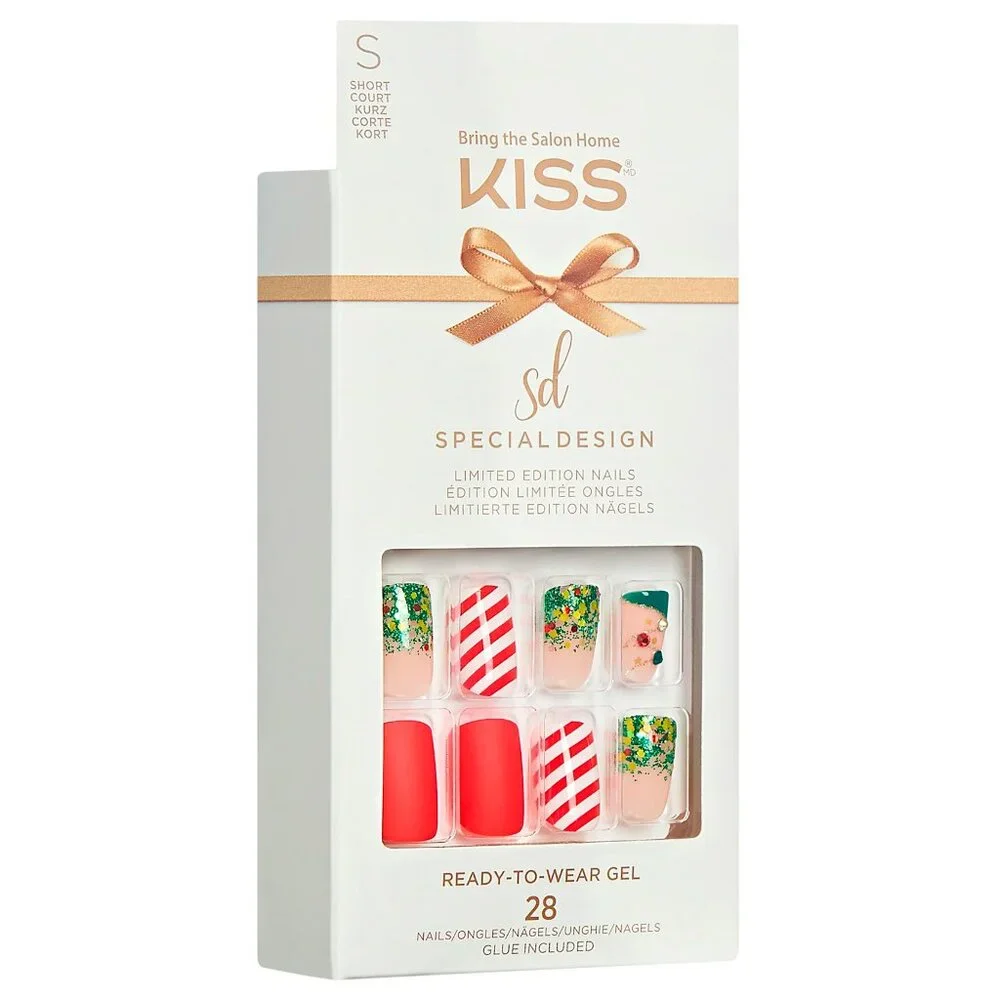 KISS Special Design Limited Edition Nails / Short Length - My Santa Claus